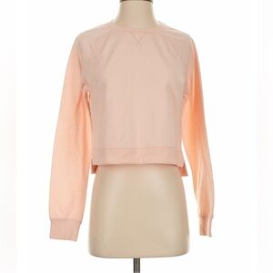Sweaty Betty Cropped Cotton Sweatshirt in Pastel Orange $85 - Medium